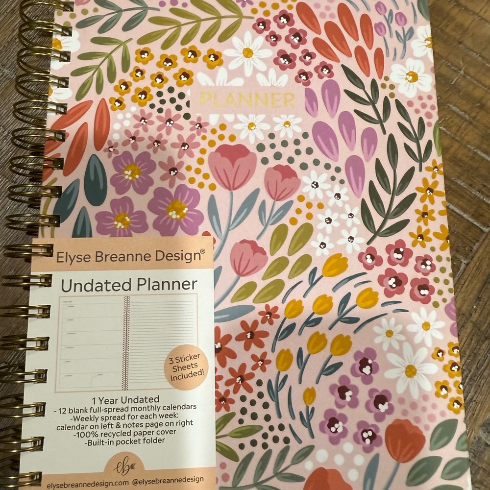 Elyse Breanne Undated 12 month planner. Brand new. From a smoke free home.